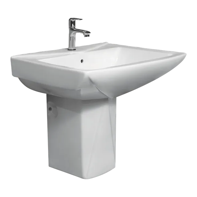 Diamond Half Set basin half pedestal